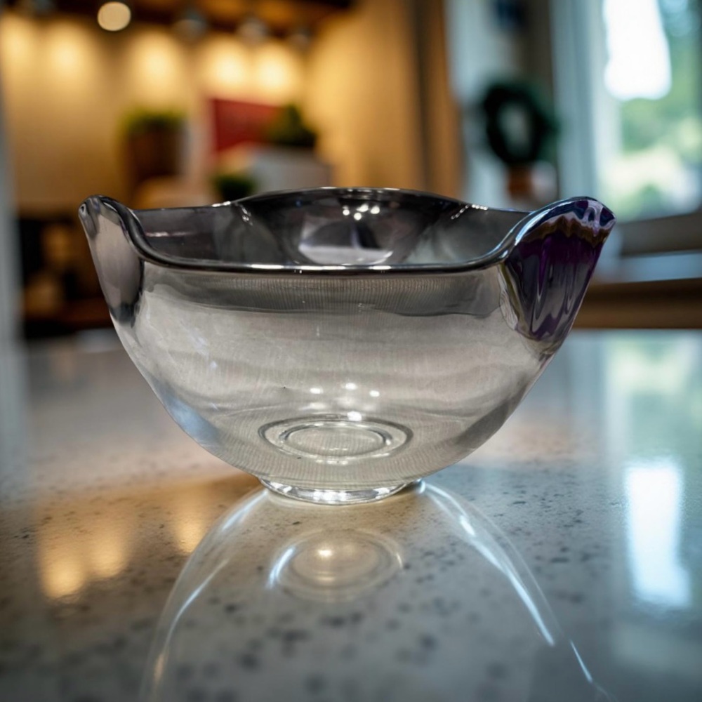 Dorothy Thorpe Silver Fade Bowl Elegant Vintage